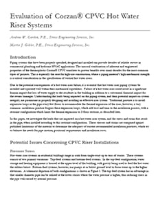 Corzan CPVC Hot Water Riser Systems Whitepaper